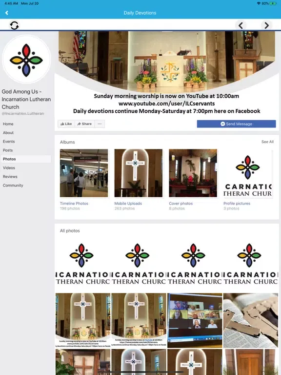 Capturas de pantalla de Incarnation Lutheran Church iPad 