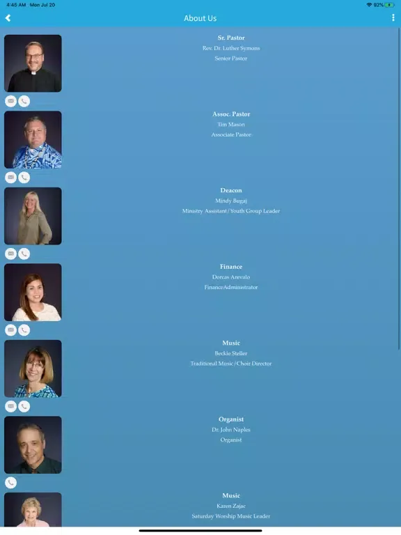 Capturas de pantalla de Incarnation Lutheran Church iPad 