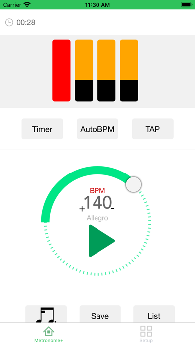Captures d'écran de Metronme Plus