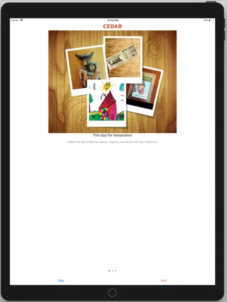 Cedar Keepsake iPad  Screenshots