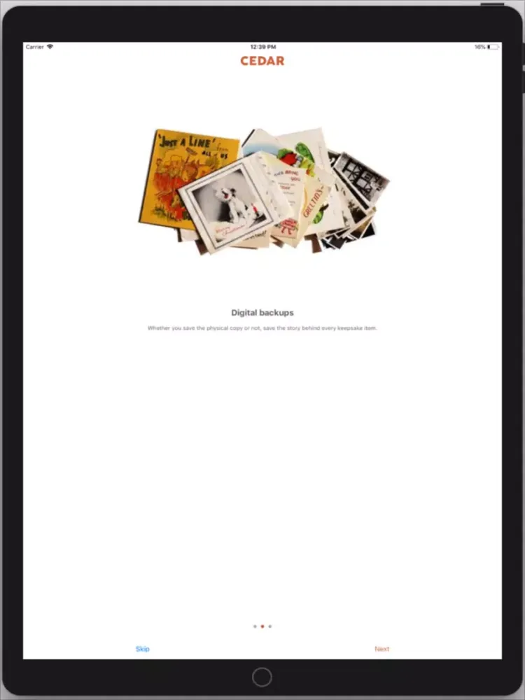 Cedar Keepsake iPad  Screenshots
