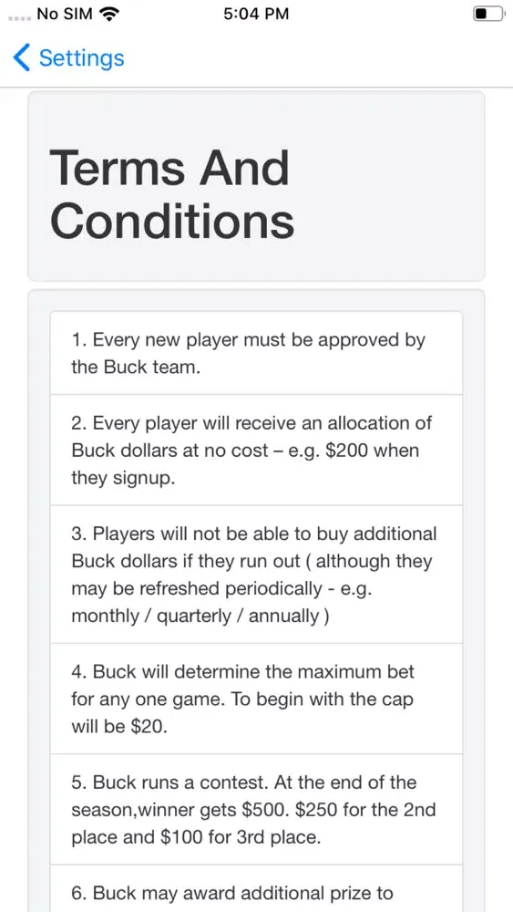 Buck - Betting App應用截圖