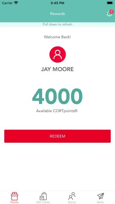 CORT Rewards™ Screenshots