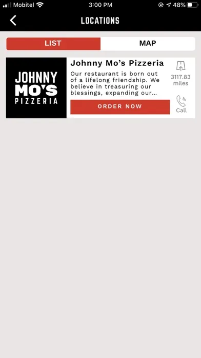 Ảnh chụp màn hình của Johnny Mo's Pizzeria