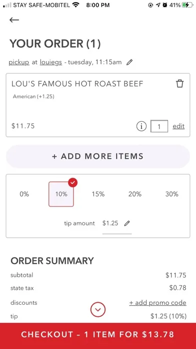 Louie G’s Roast Beef Screenshots