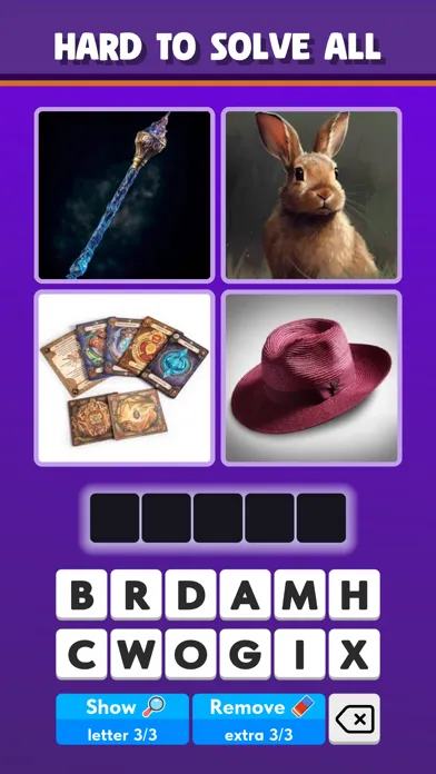 Capturas de tela do 4 Pics 1 Word - Thinking Games