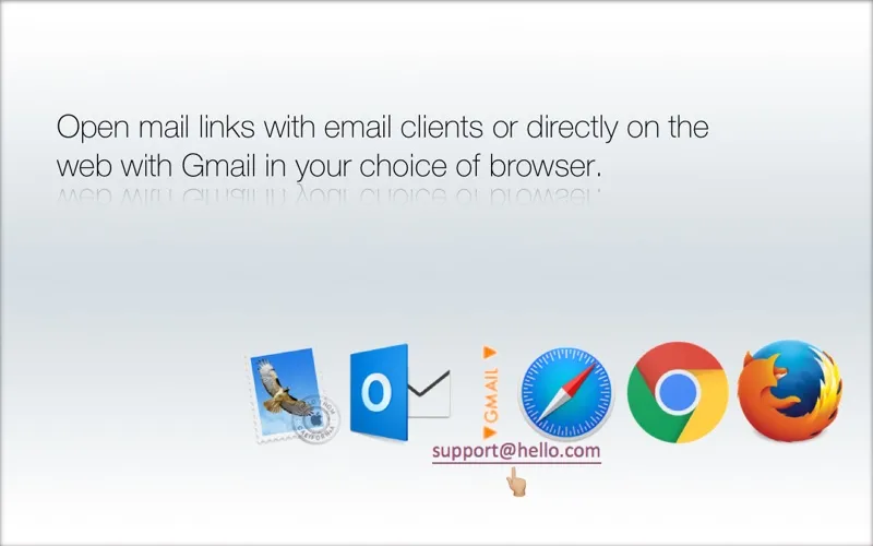 Open With -Browser/Mail picker स्क्रीनशॉट