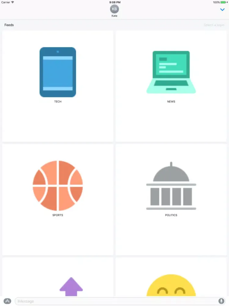 IM News: Share Updates in Sports, Tech, Politics iPad Screenshots