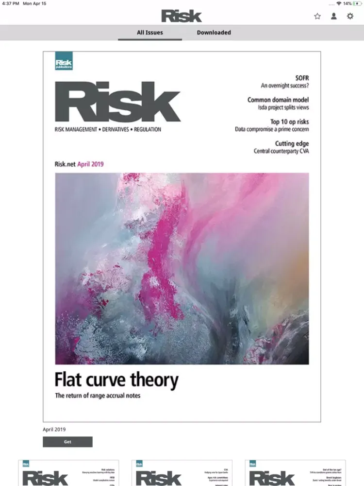 Zrzuty ekranu Risk Magazine iPad 