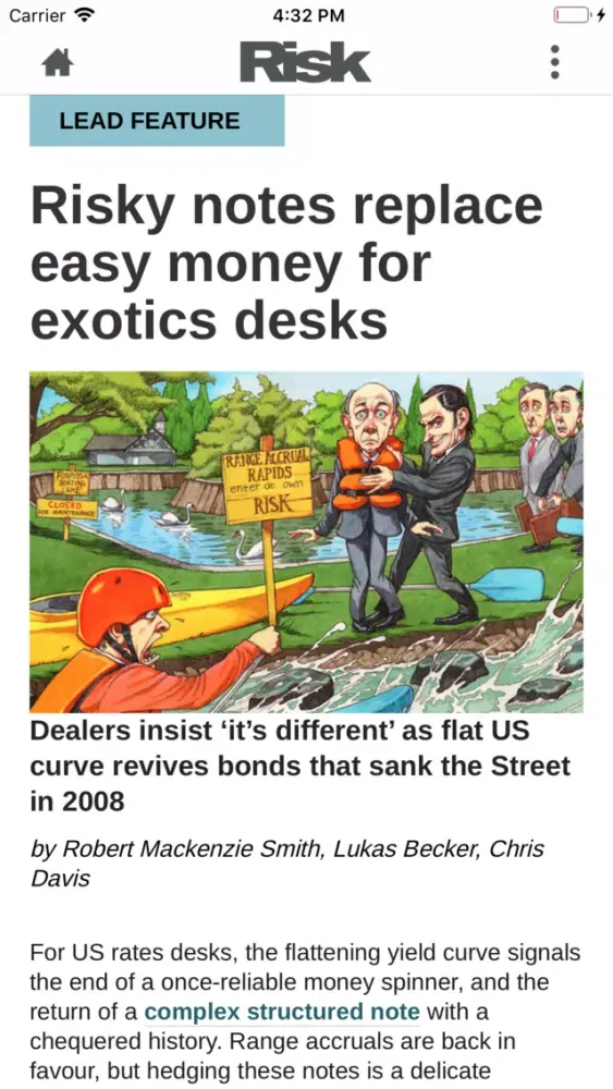 Zrzuty ekranu Risk Magazine
