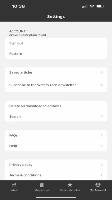 WatersTechnology Screenshots