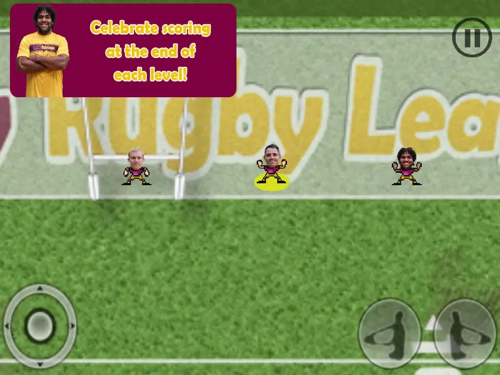 Tangkapan skrin One Play Rugby League iPad 