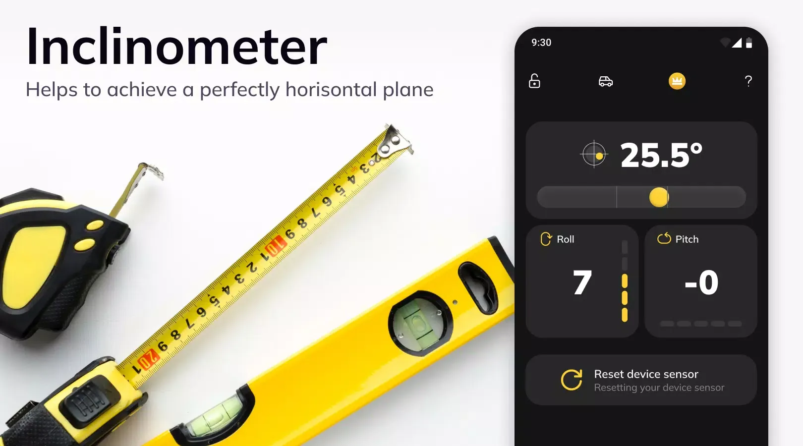 Ảnh chụp màn hình của LVL Tool: Measure Angle