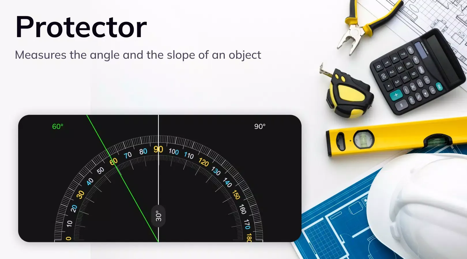 Ảnh chụp màn hình của LVL Tool: Measure Angle