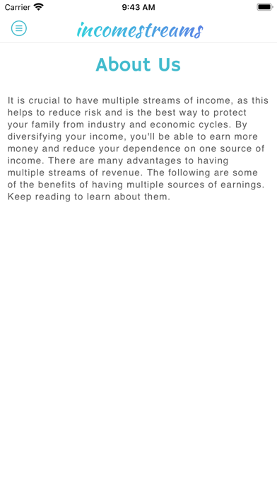 Tangkapan skrin Multiple Income Streams