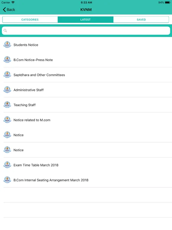 Ảnh chụp màn hình của KVNM iPad 