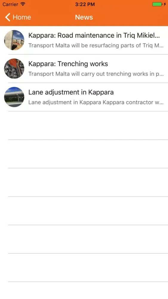 Ảnh chụp màn hình của Transport Malta Careers