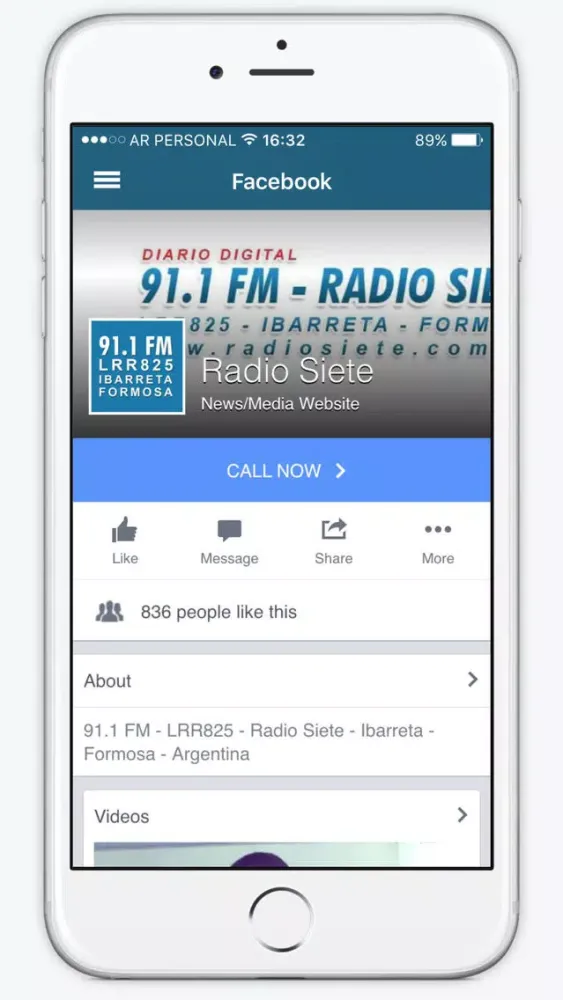 Tangkapan layar 91.1 FM Radio Siete Ibarreta