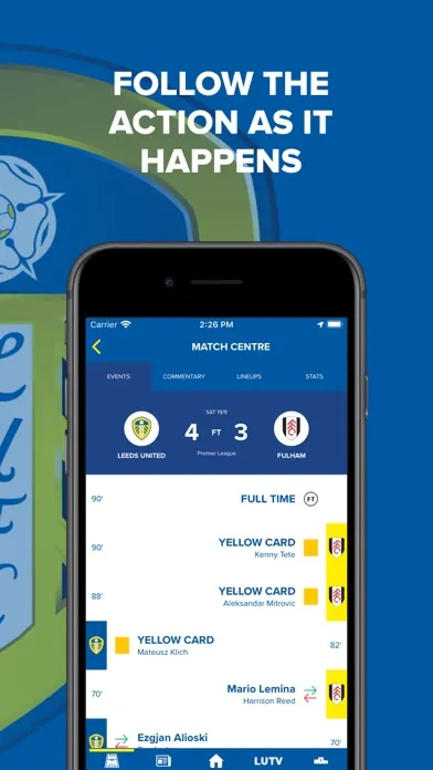 Capturas de tela do Leeds United Official