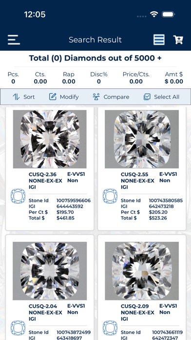 KIRA CVD Lab Grown Diamonds Screenshots