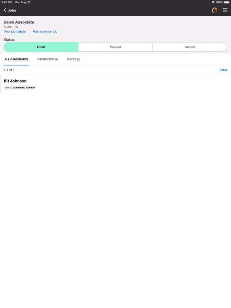 Indeed Employer: Recruit, hire iPad  Screenshots