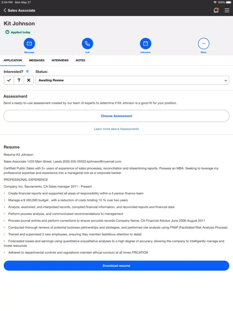 Indeed Employer: Recruit, hire iPad  Screenshots
