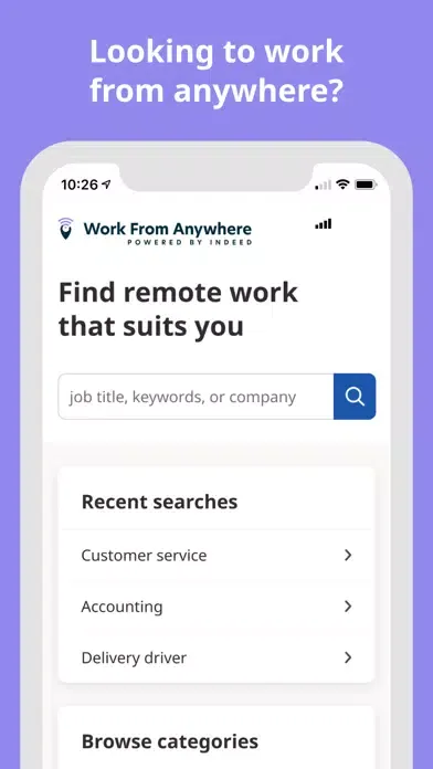 Work From Anywhere Job Search Screenshots