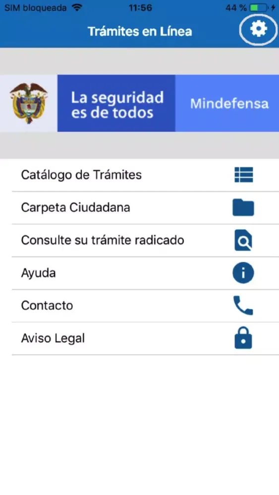 Tangkapan layar Trámites en Línea