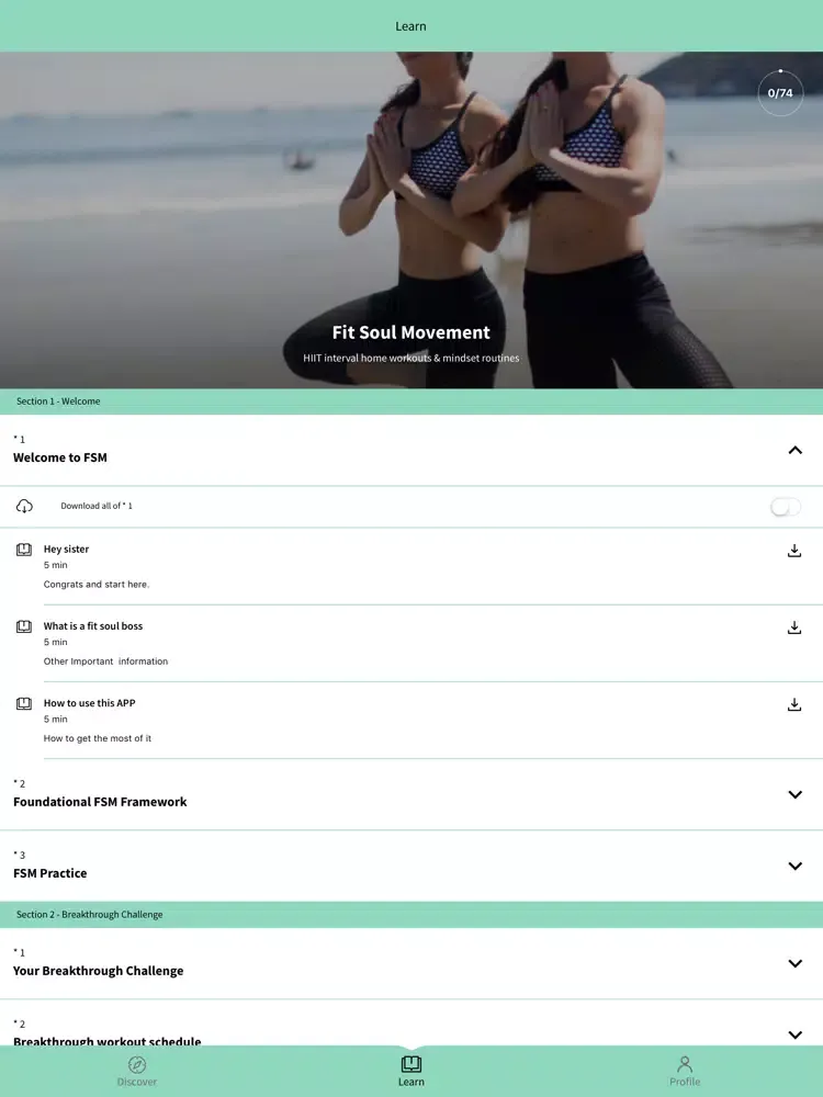 Fit Soul Movement iPad  স্ক্রিনশট