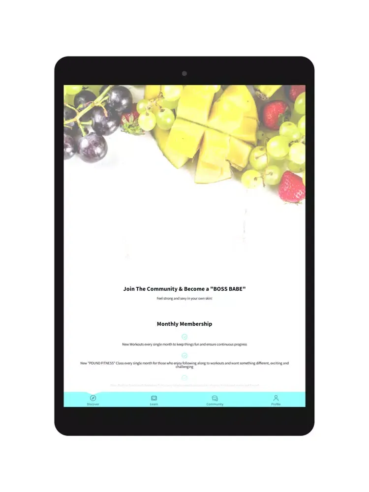 JFIT iPad  Ekran Görüntüleri