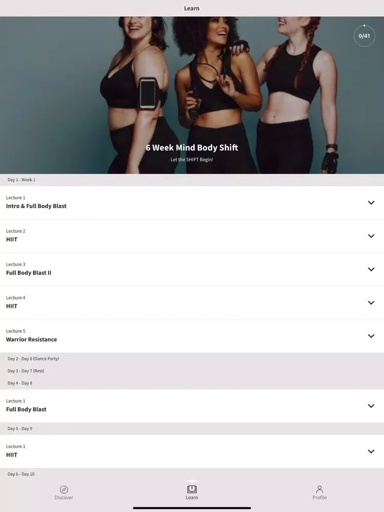 Скриншоты GetFitSis iPad 