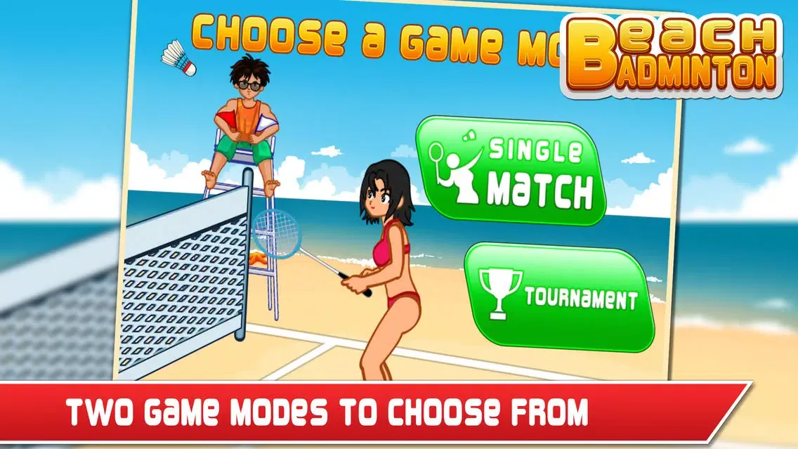 ภาพหน้าจอของ Beach Badminton