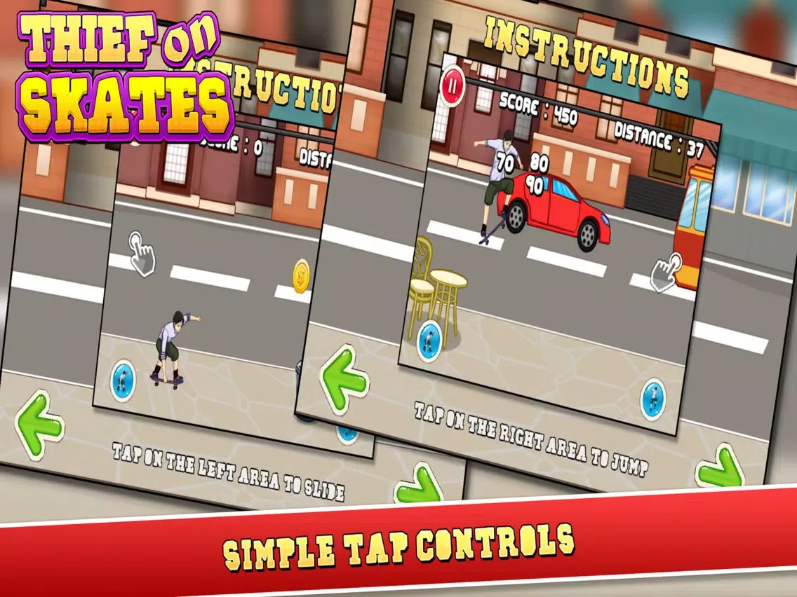 Tangkapan skrin Thief on Skates iPad 