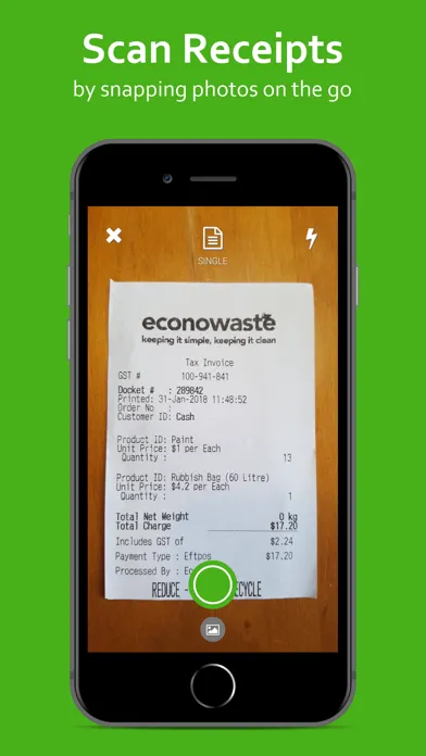 Tangkapan layar Receipt Stash