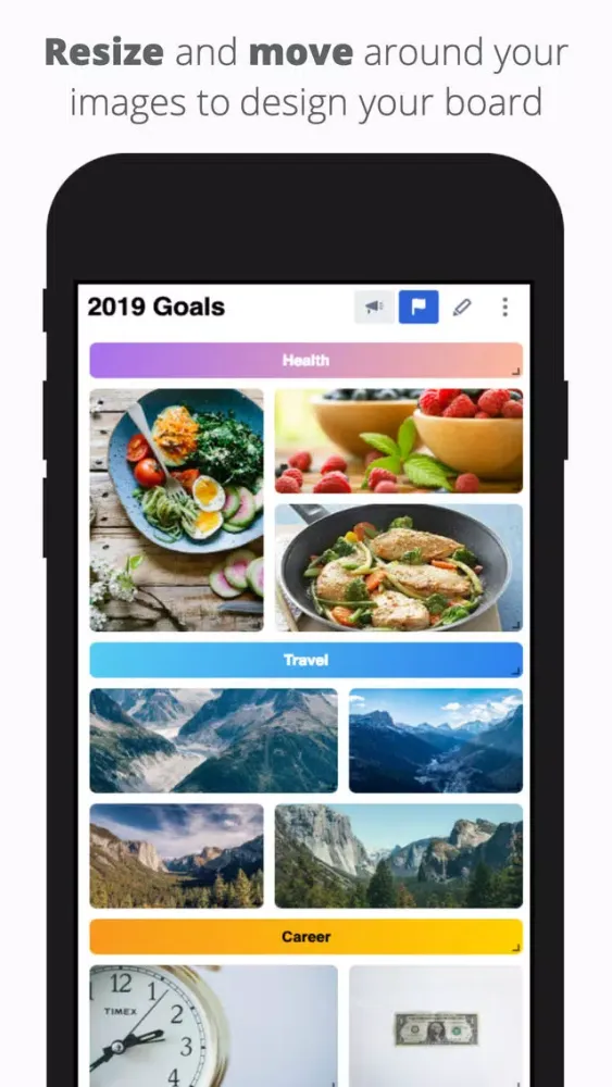 ภาพหน้าจอของ Keystone - Vision Boards
