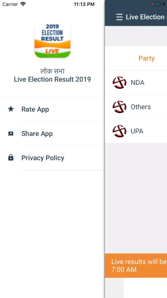 Tangkapan layar LiveIndia Election Result 2019