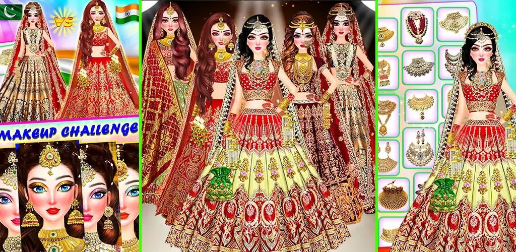 Tangkapan layar Indian Bride Dress Up Girl