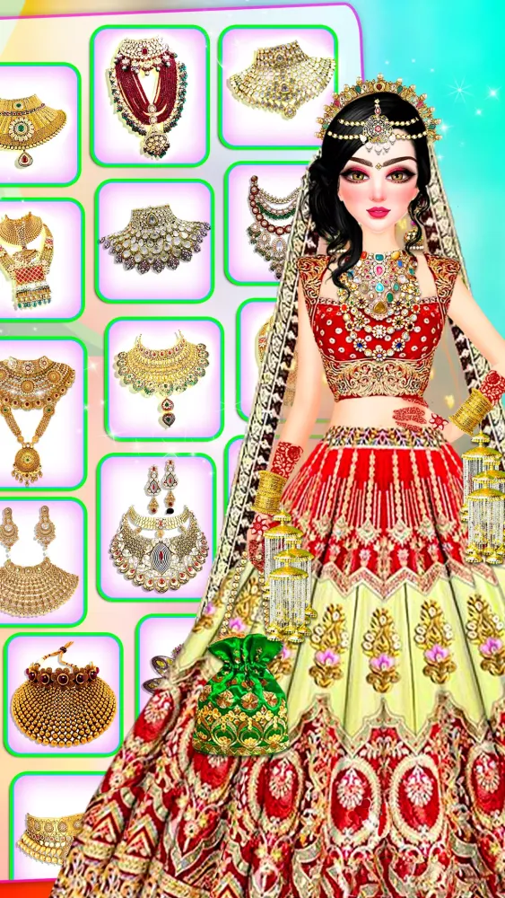 Tangkapan layar Indian Bride Dress Up Girl