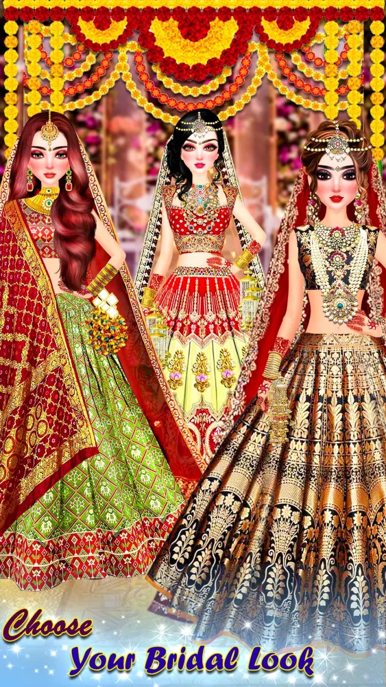 Tangkapan layar Indian Bride Dress Up Girl