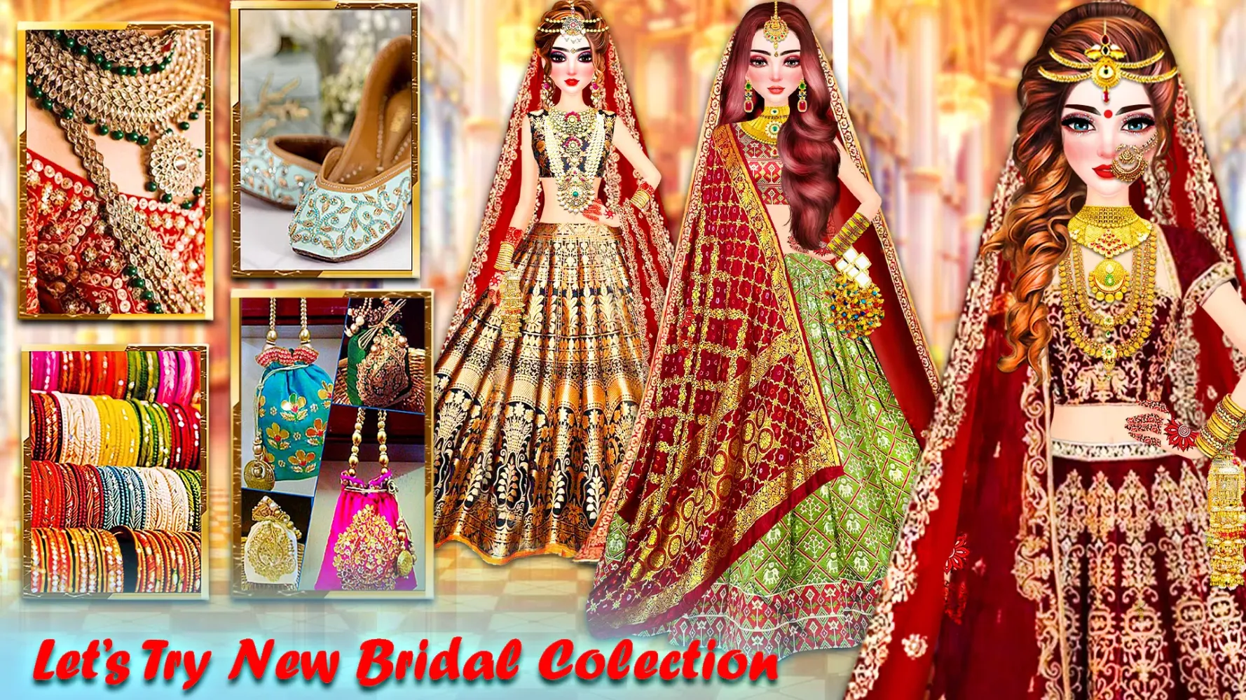 Tangkapan layar Indian Bride Dress Up Girl