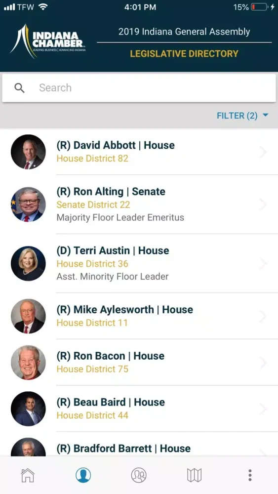 Capturas de pantalla de Indiana General Assembly