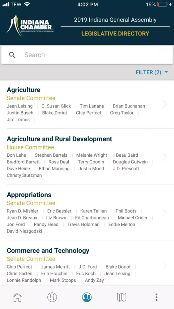 Capturas de pantalla de Indiana General Assembly
