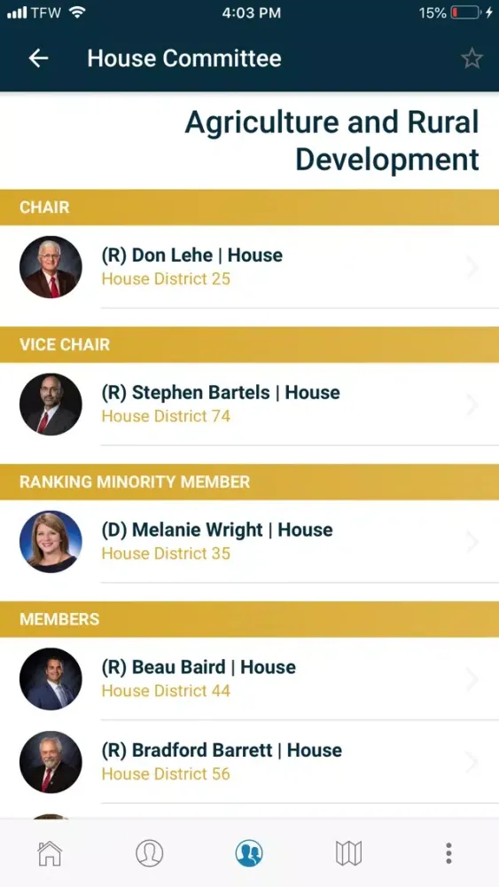 Capturas de pantalla de Indiana General Assembly