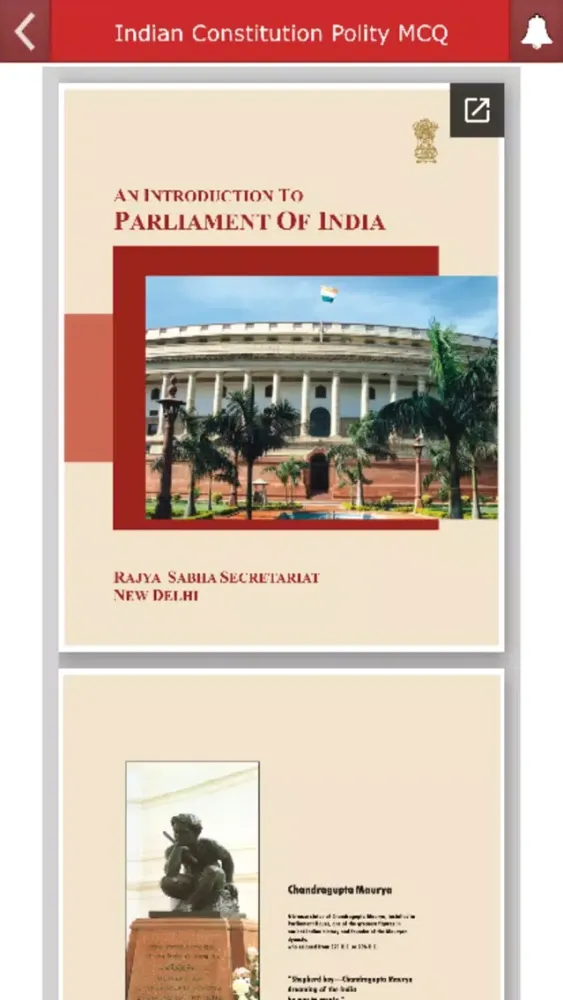 Tangkapan layar Indian Constitution Polity MCQ