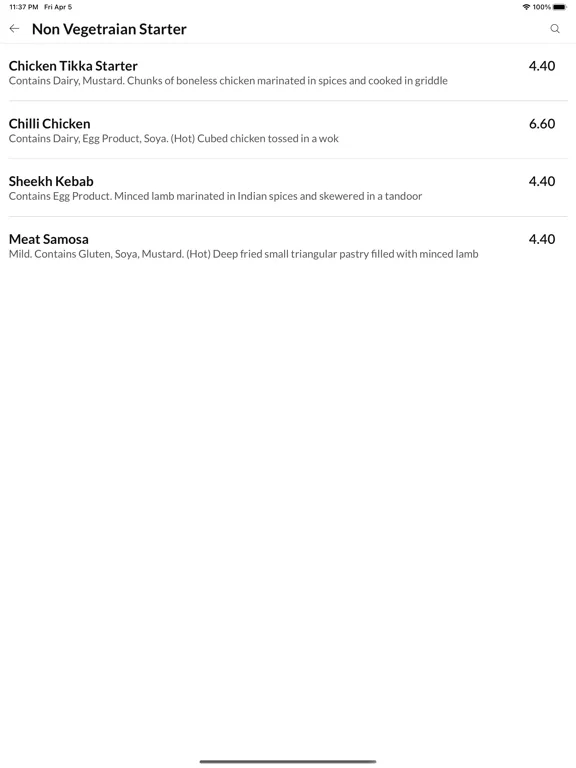 Ảnh chụp màn hình của Indian Curry House Bleakhall iPad 