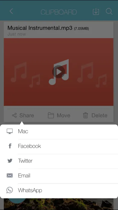 Tangkapan layar Clippy - Transmit anything between iOS and Mac wirelessly