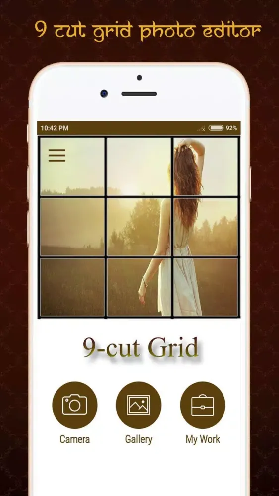 Ảnh chụp màn hình của 9 Cut Grids Crop Photo Editor