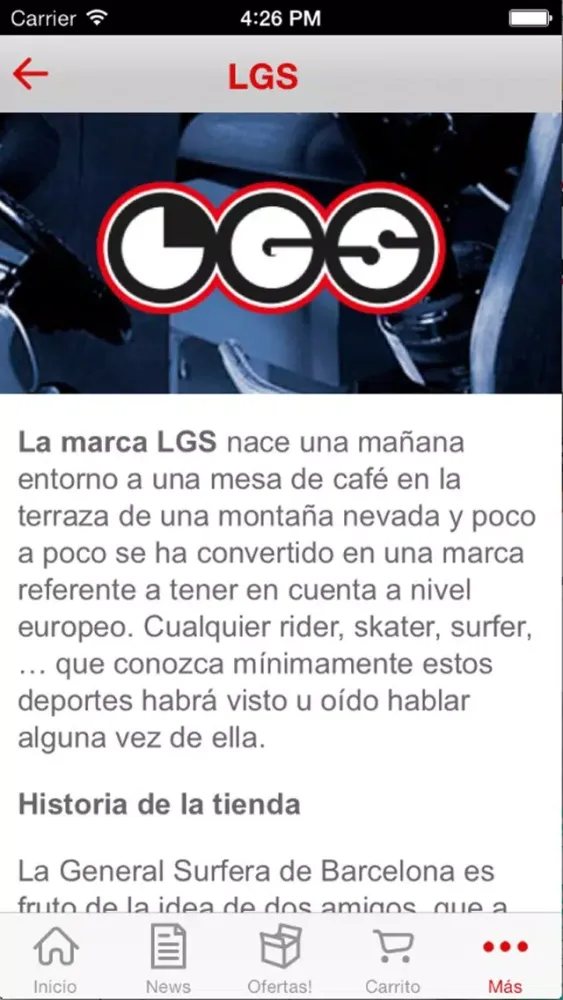 Captures d'écran de La General Surfera LGS - todo para el rider, skater y surfer