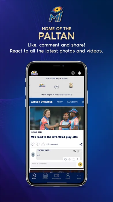 Mumbai Indians Official App स्क्रीनशॉट