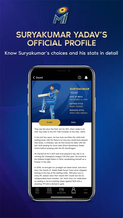 Mumbai Indians Official App स्क्रीनशॉट